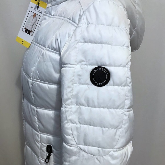 Nautica NWT White Puffer Water Resistant Jacket Women Various - Picture 8 of 16